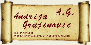 Andrija Grujinović vizit kartica